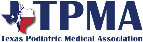 Logo Recognizing The Foot Institute's affiliation with Texas Podiatric Medical Association